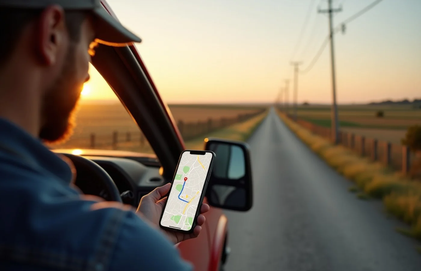 Rural dating depends on active users within a realistic drive - supporting editorial photograph