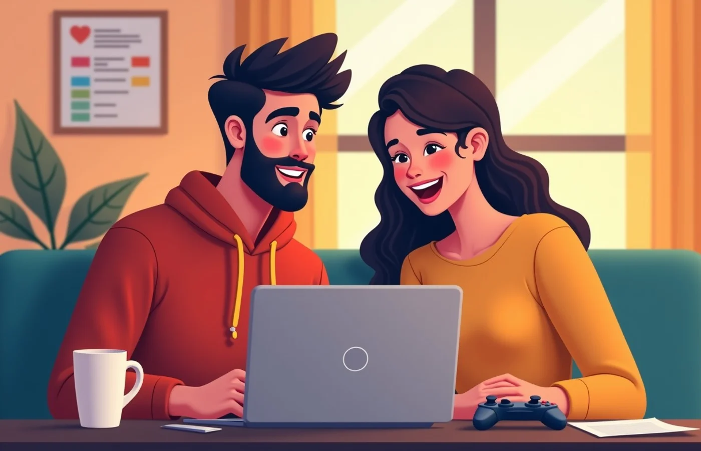 Shared gaming interests are only one part of romantic compatibility - supporting editorial photograph