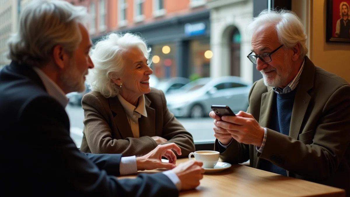 Online Dating for Singles Over 60 in New York City - editorial photograph