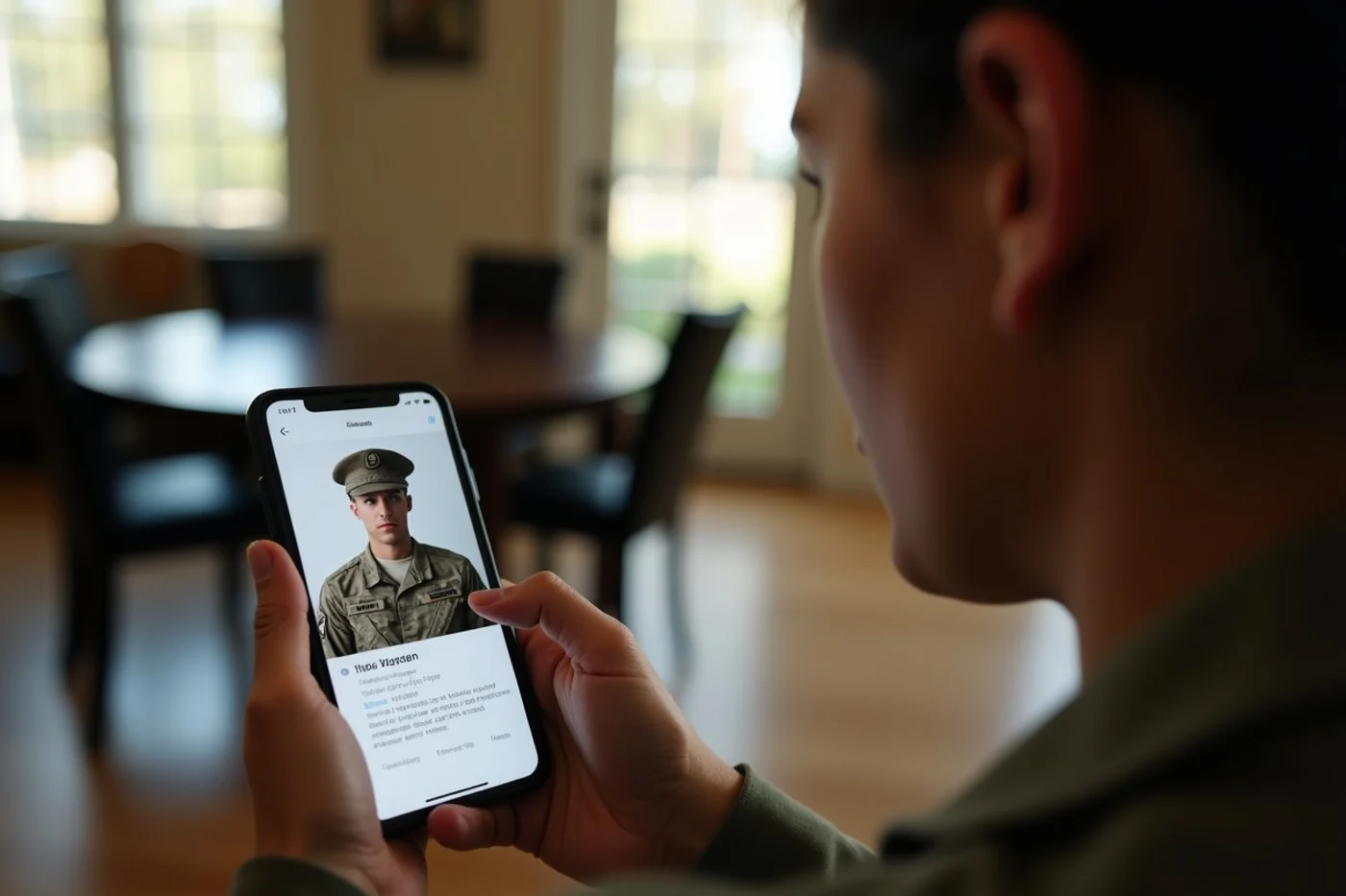 Military identity creates distinct privacy and impersonation concerns - supporting editorial photograph